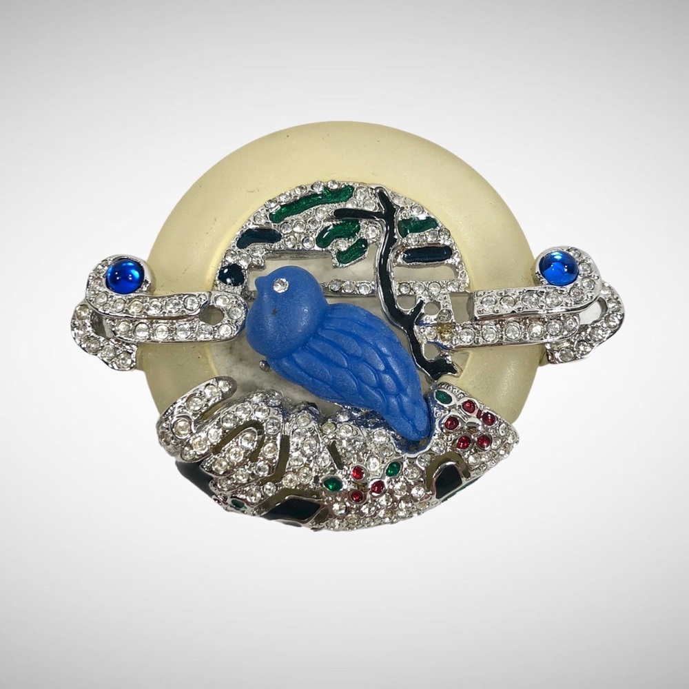 Jewelry Brooch Pin Vintage Art Deco 89 Co Figural Bird Brooch Rhinestones Pin!